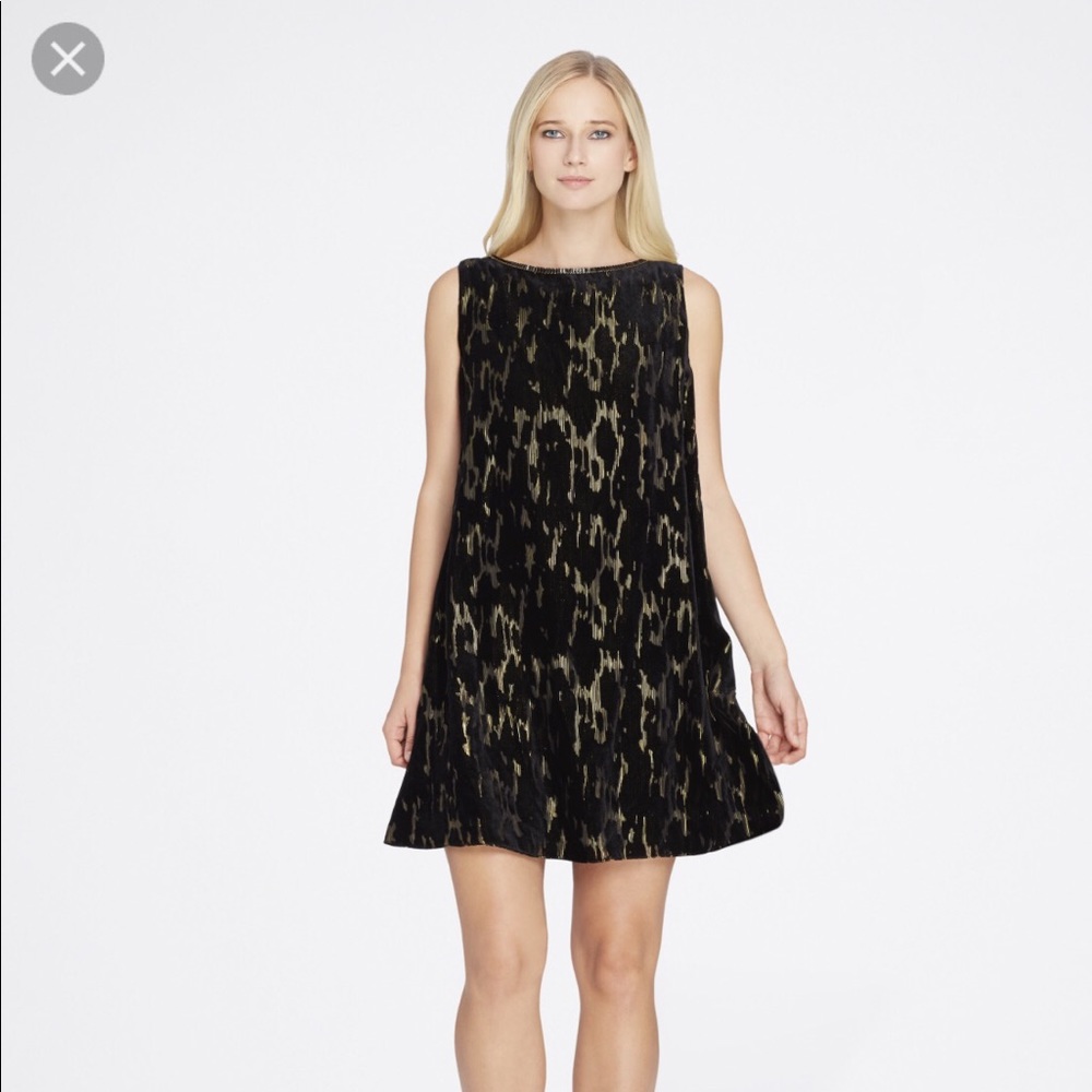 NWOT TAHARI JEWEL COLLAR METALLIC BURNOUT VELVET SHIFT DRESS SIZE 14 Formal‎